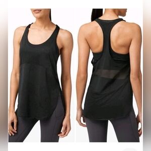 Lululemon Twist Around 2-in-1 Tank Top Layered Racerback Built In Bra Size 12
